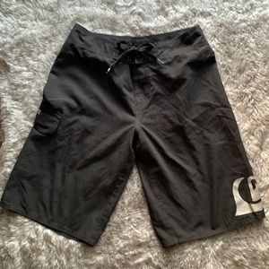 Kids Black Quicksilver Board Shorts Size 12